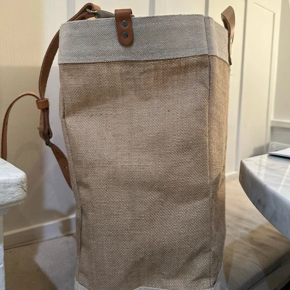 Clare V. x Apolis “Merci Beau Coup” tote w long leather strap limited edition - Picture 7 of 14